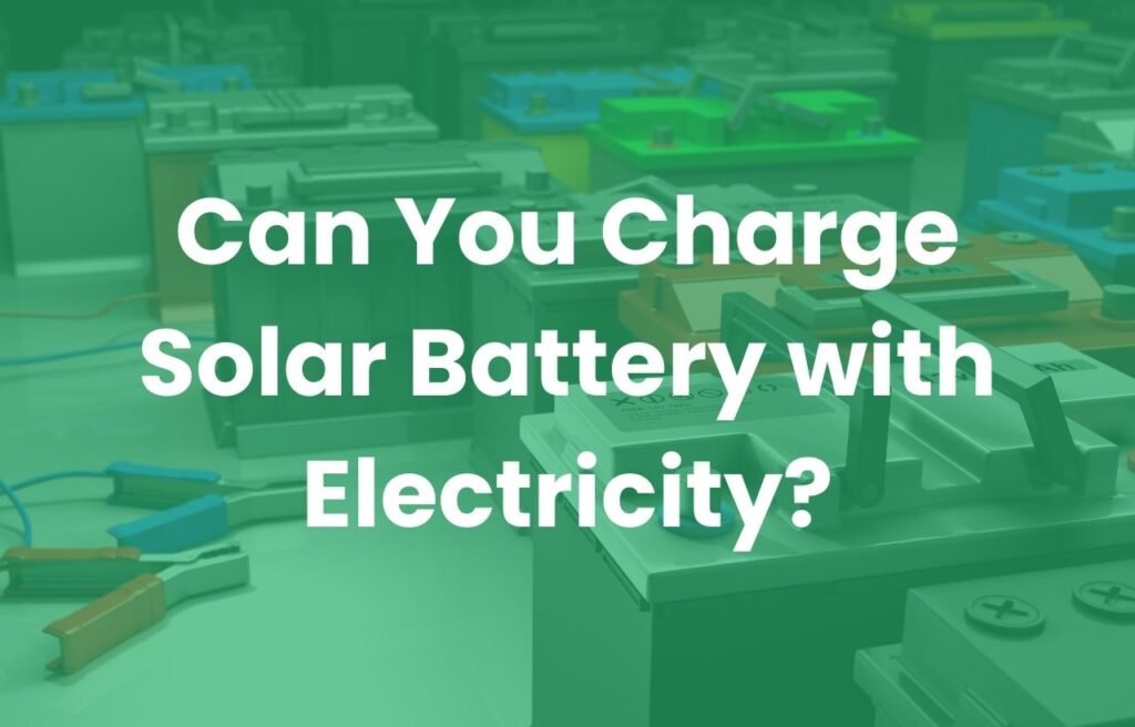 Can You Charge Solar Battery with Electricity