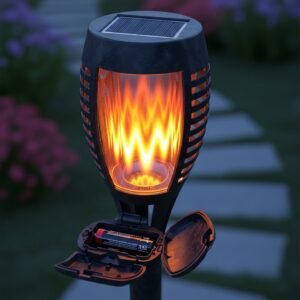 How To Open Battery In Flickering Flame Outdoor Solar Light