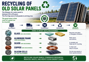 What are solar panels made of